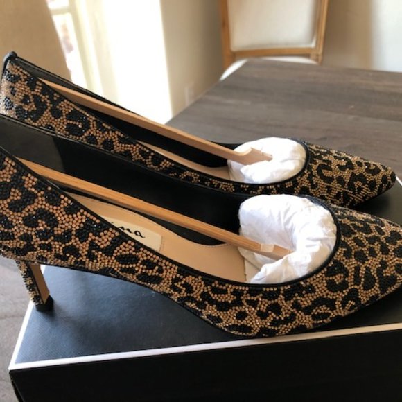 * Leopard Crystal Mid Heel Pumps * - Picture 5 of 10